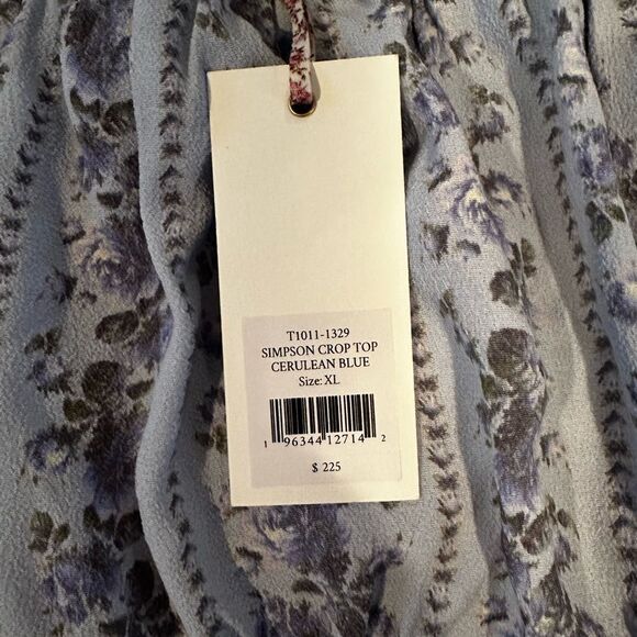 💕Love shack fancy💕 - floral crop top in XL $225 ✨NWT✨ - Picture 6 of 7